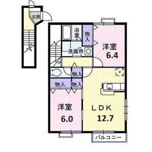 2LDK 間取り図