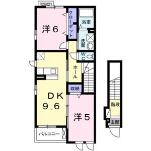 2DK 間取り図