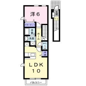 1LDK 間取り図