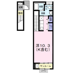 ワンルーム 間取り図