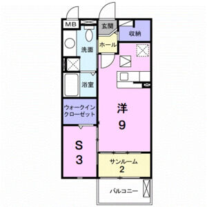 ワンルーム 間取り図