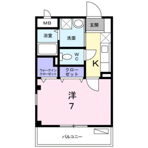 1K 間取り図