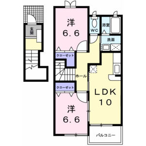 2LDK 間取り図