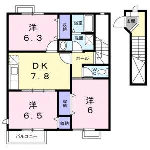 3DK 間取り図