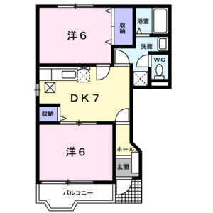 2DK 間取り図