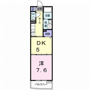 1DK 間取り図