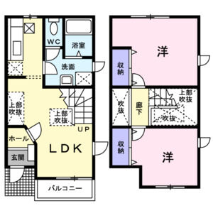 2LDK 間取り図