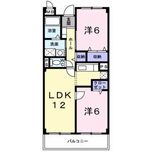 2LDK 間取り図