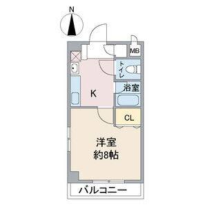 1K 間取り図