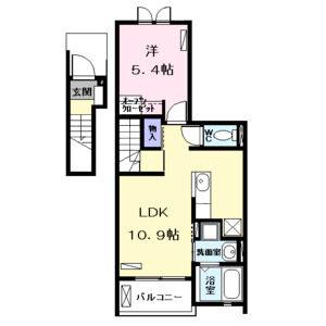 1LDK 間取り図