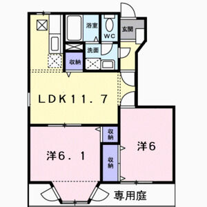 2LDK 間取り図