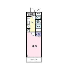 1K 間取り図