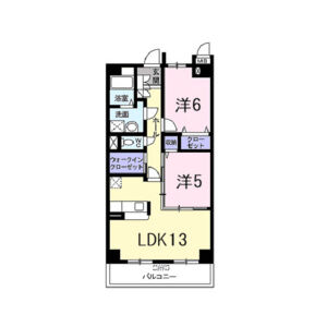 2LDK 間取り図