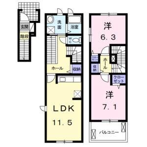 2LDK 間取り図