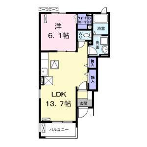 1LDK 間取り図