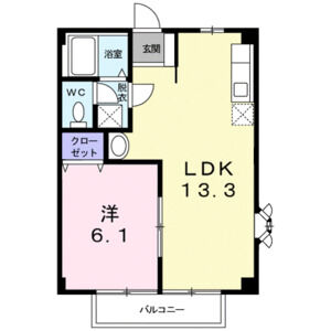 1LDK 間取り図