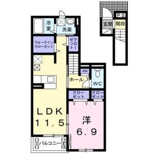 1LDK 間取り図