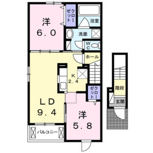 2LDK 間取り図