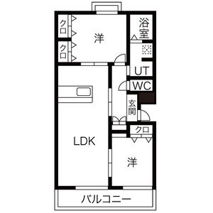 2LDK 間取り図