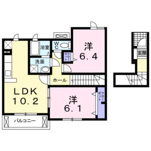 2LDK 間取り図