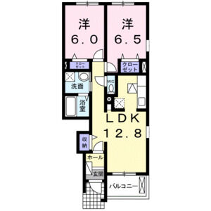 2LDK 間取り図