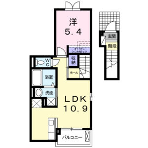 1LDK 間取り図