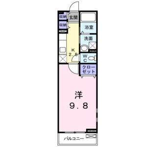 1K 間取り図
