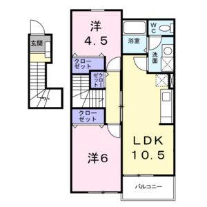 2LDK 間取り図