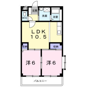 2LDK 間取り図