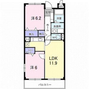 2LDK 間取り図