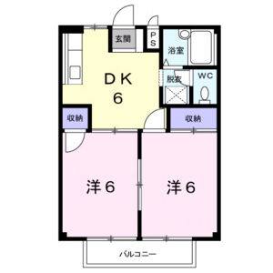2DK 間取り図