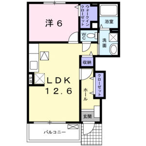 1LDK 間取り図