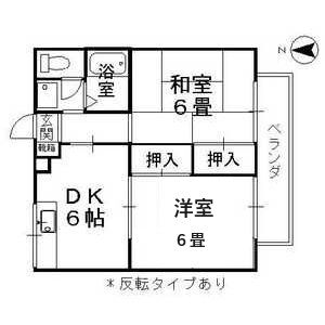 2DK 間取り図