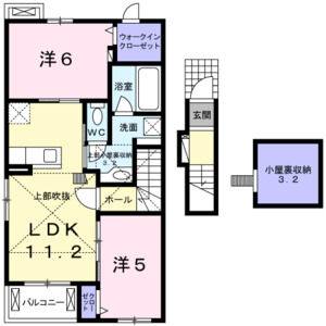 2LDK 間取り図
