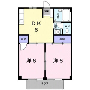 2DK 間取り図