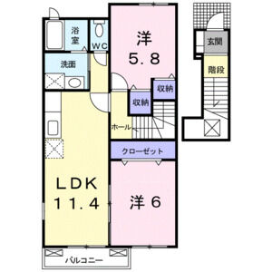 2LDK 間取り図