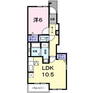 1LDK 間取り図