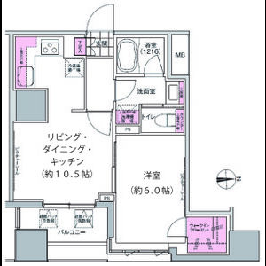 1LDK 間取り図