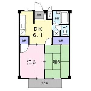 2DK 間取り図