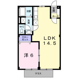 1LDK 間取り図