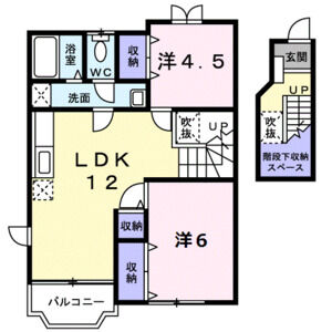 2LDK 間取り図