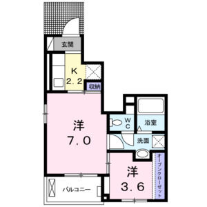 1K 間取り図