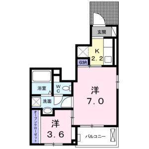 1K 間取り図