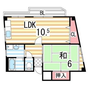 1LDK 間取り図