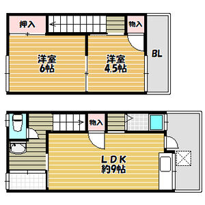 2LDK 間取り図