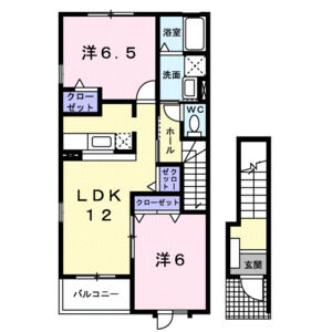 2LDK 間取り図