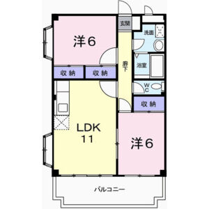 2LDK 間取り図