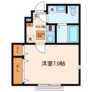 1K 間取り図