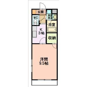 1K 間取り図