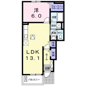 1LDK 間取り図